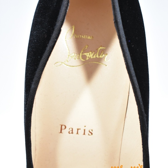 NIB  Christian Louboutin Velvet HEELS Jennifer - Picture 5 of 7